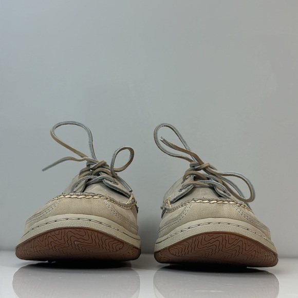Orvis Cream Leather Topsider Boat Shoes Size 9.5 - Picture 4 of 16